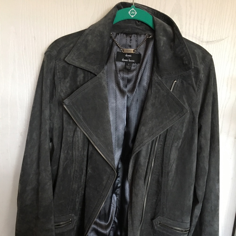 Dennis Basso suede moto jacket